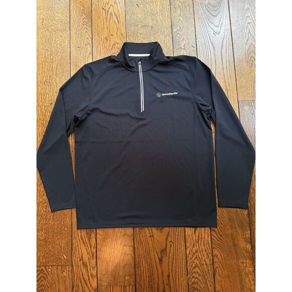 James Hardie Sporttek Black Quarter Zip Long sleeve Large NWOT - Picture 1 of 6